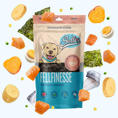 Funktionaler Snack Haut & Fell - Pflegt Fell & reduziert Schuppen - Solli's Hundebedarf
