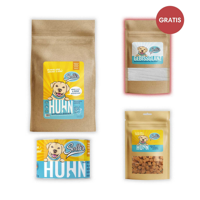 Probierpaket Huhn - Regular + GRATIS Dentalpulver | Adult - Solli&
