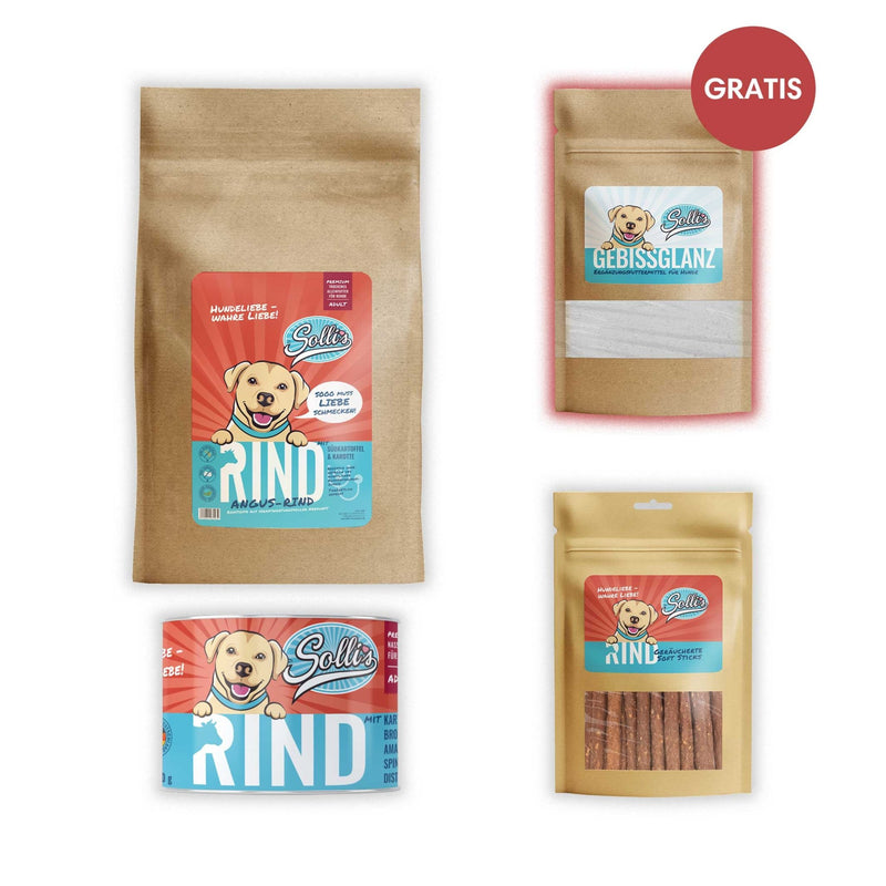 Probierpaket Rind - Regular + GRATIS Dentalpulver | Adult - Solli&