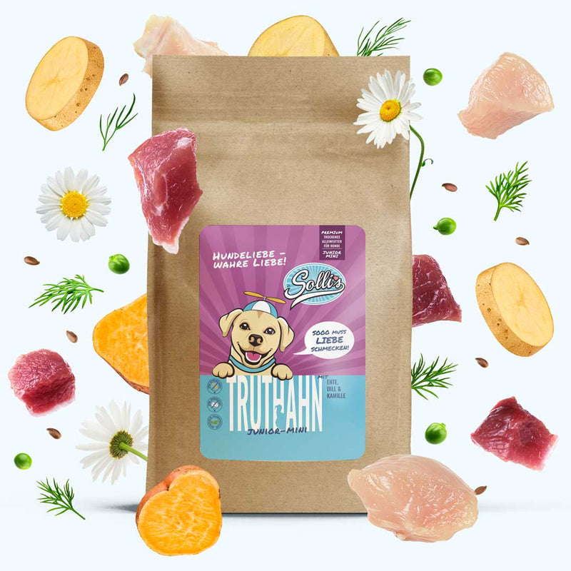 Trockenfutter Truthahn - Minis | Welpenfutter - kleine Rassen - Solli&